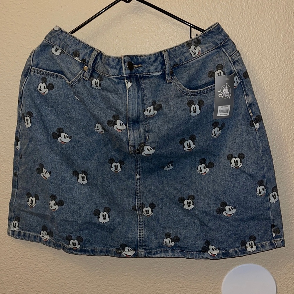 XL Mickey Denim Skirt NWT
